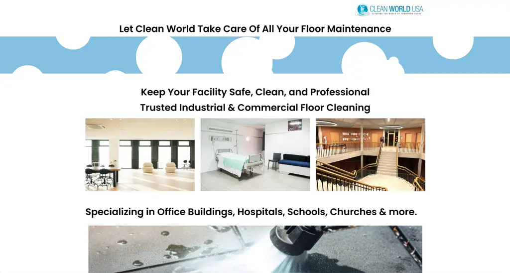 landing page image for pee dee floor cleaning website